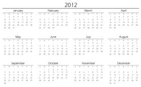 2012 Printable Yearly Calendar on Printable Yearly   Annual Calendars   Keepandshare