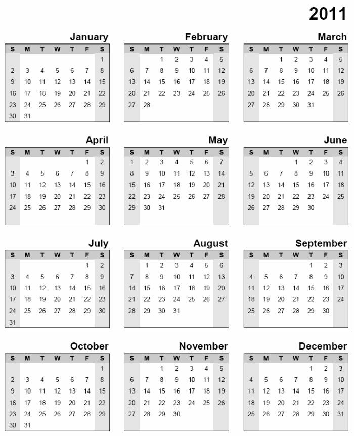 Free Printable 2011 Calendars With Holidays Free Printable 2011 Calendars With Holidays