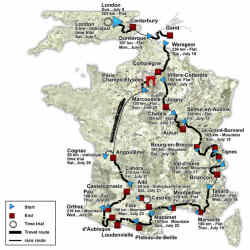 Click for map of the tour de france 2007