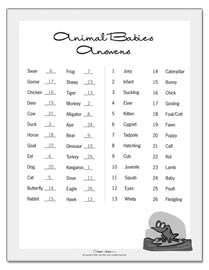 Click for printable baby shower games