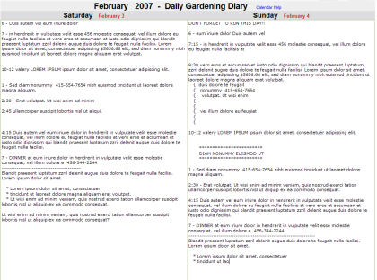 Click now to try your own free online diary & journal calendar