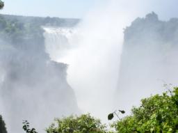 First view of Victoria Falls