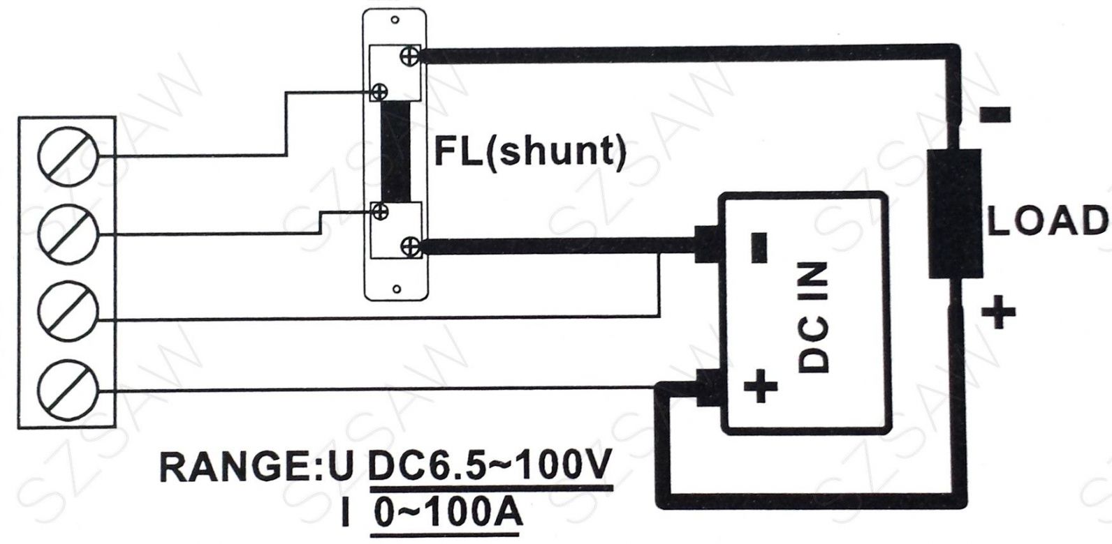 0-100V 50A DC Digital DEL Voltmètre Ampère Volt Mètre Courant Shunt Car - Foto 2